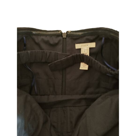 J. Crew Women's Dress Sweetheart Neckline 100% Silk Navy Size 4 Formal Romantic - Picture 4 of 16